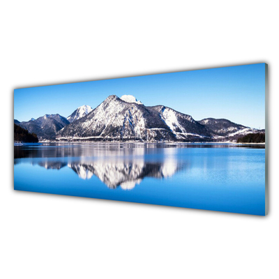 Quadro acrilico Paesaggio di montagna del lago