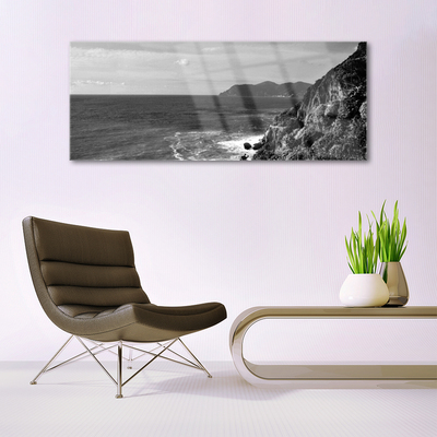 Quadro su vetro acrilico Paesaggio di montagna del mare