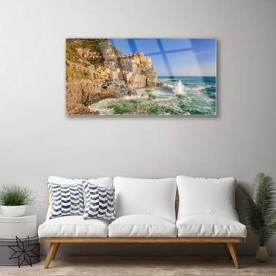 Quadro acrilico Paesaggio di montagna del mare