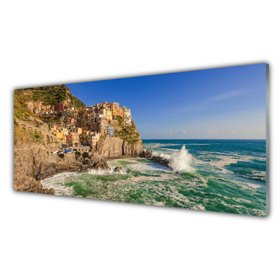 Quadro acrilico Paesaggio di montagna del mare