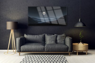 Quadro acrilico Paesaggio notturno della luna