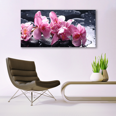 Quadro vetro acrilico Fiore di orchidea per la pace