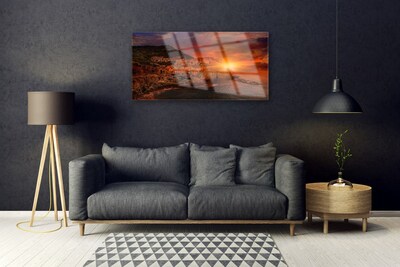Quadro su vetro acrilico Paesaggio della città di mare