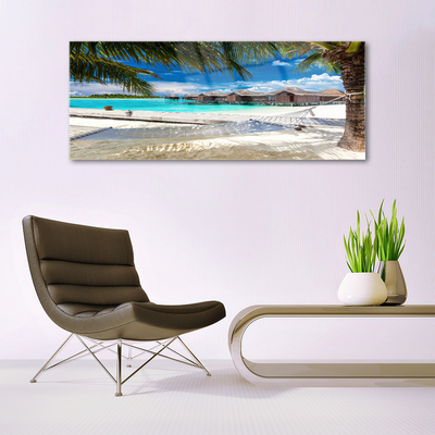 Quadro acrilico Paesaggio della spiaggia dell'oceano