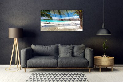 Quadro acrilico Paesaggio della spiaggia dell'oceano