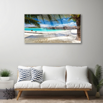 Quadro acrilico Paesaggio della spiaggia dell'oceano