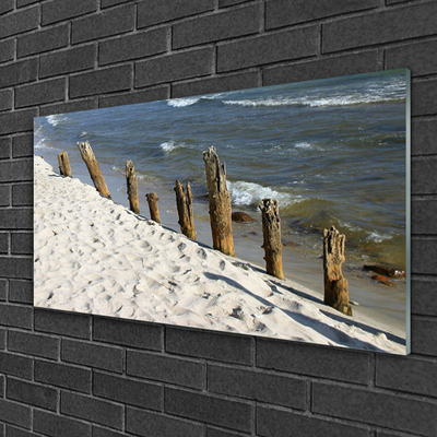 Quadro su vetro acrilico Paesaggio del mare della spiaggia