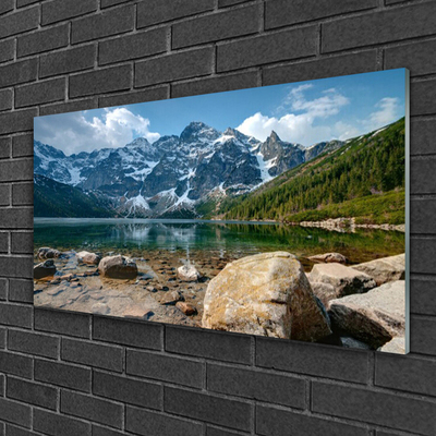 Quadro acrilico Paesaggio del lago di montagna