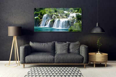 Quadro vetro acrilico Cascata della natura