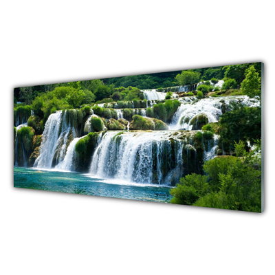 Quadro vetro acrilico Cascata della natura