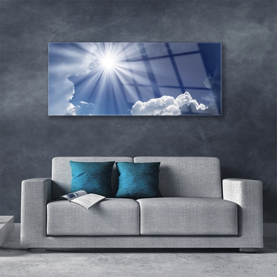 Quadro acrilico Il paesaggio del sole