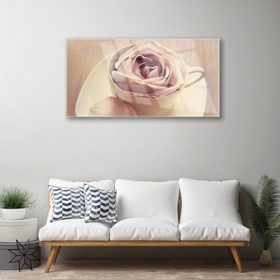 Obraz Akrylowy Kubek Róża Sztuka