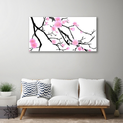 Quadro acrilico Steli di fiori Art