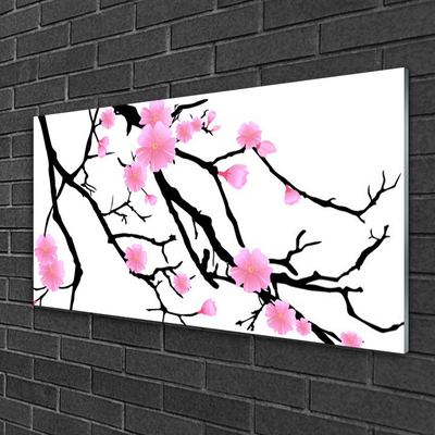 Quadro acrilico Steli di fiori Art