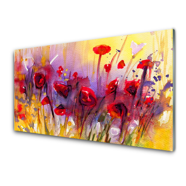 Quadro vetro acrilico Fiori Pianta Natura Art