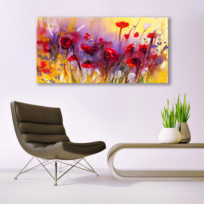 Quadro vetro acrilico Fiori Pianta Natura Art