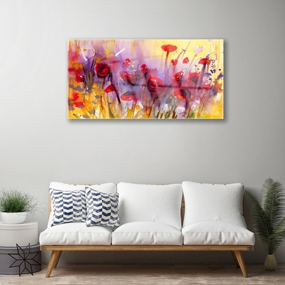 Quadro vetro acrilico Fiori Pianta Natura Art