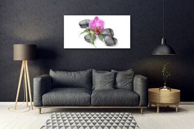 Quadro su vetro acrilico Pietre di fiori Art