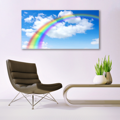 Quadro acrilico Arcobaleno Cielo Nuvole Natura