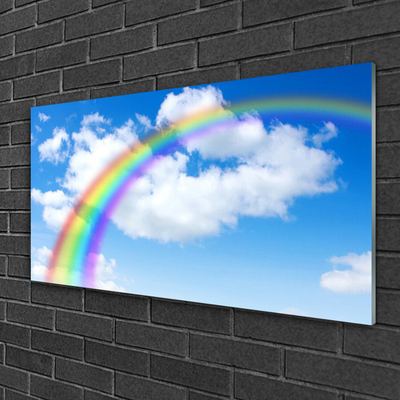 Quadro acrilico Arcobaleno Cielo Nuvole Natura