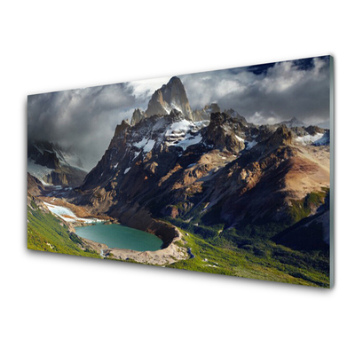 Quadro acrilico Paesaggio della baia di montagna