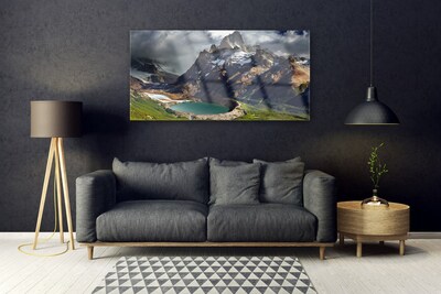 Quadro acrilico Paesaggio della baia di montagna