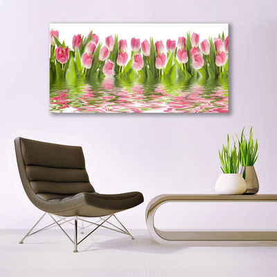 Quadro vetro acrilico Tulipani Pianta Natura