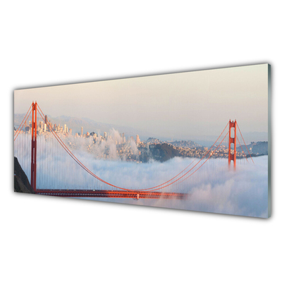 Quadro vetro acrilico Nuvole di architettura del ponte
