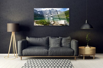 Quadro acrilico Paesaggio di montagna del lago