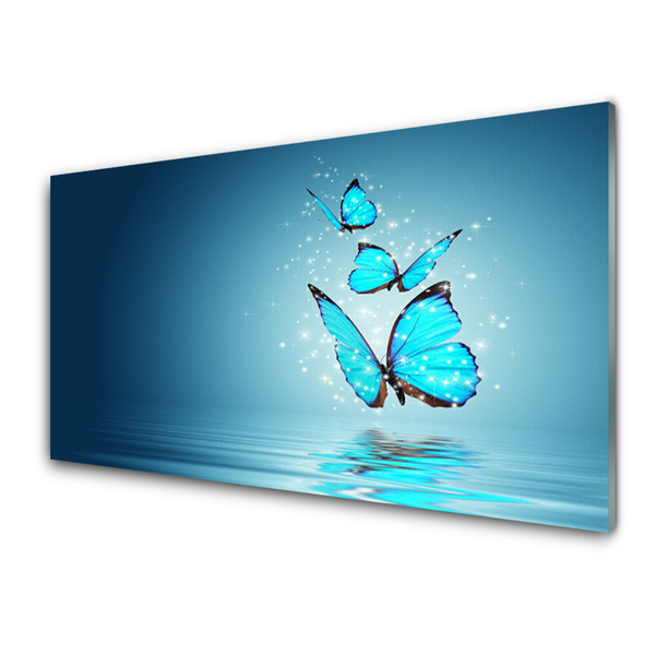 Quadro acrilico Farfalle Blu. Acqua Art