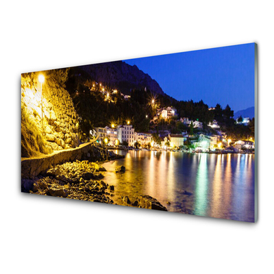 Quadro acrilico Paesaggio di spiaggia di montagna