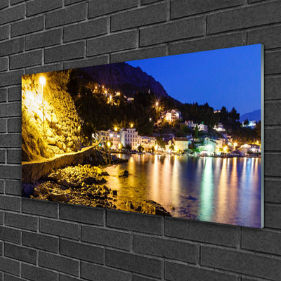 Quadro acrilico Paesaggio di spiaggia di montagna