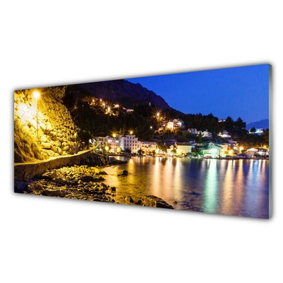 Quadro acrilico Paesaggio di spiaggia di montagna