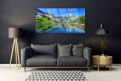 Quadro acrilico Paesaggio del lago di montagna