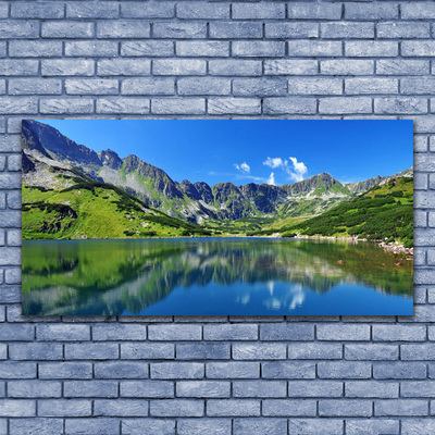 Quadro acrilico Paesaggio del lago di montagna