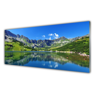 Quadro acrilico Paesaggio del lago di montagna