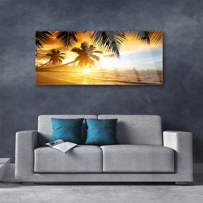 Quadro in vetro acrilico Paesaggio del mare di Palm Beach