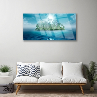 Quadro acrilico Isola del paesaggio marino