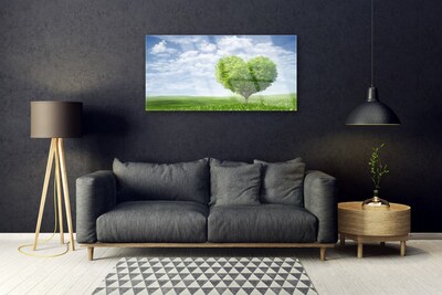 Quadro vetro acrilico Albero, cuore, natura