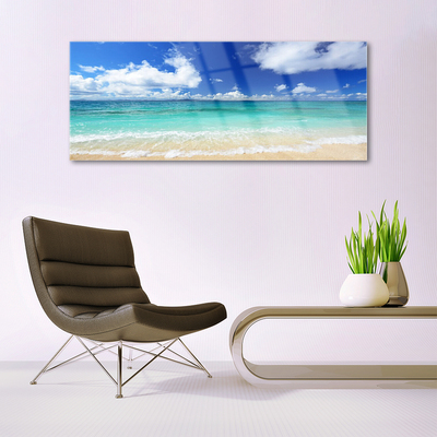 Quadro acrilico Paesaggio della spiaggia del mare