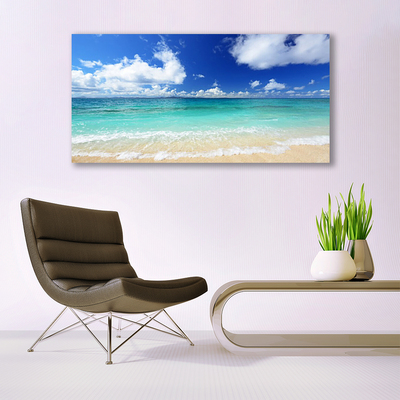 Quadro acrilico Paesaggio della spiaggia del mare