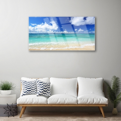 Quadro acrilico Paesaggio della spiaggia del mare