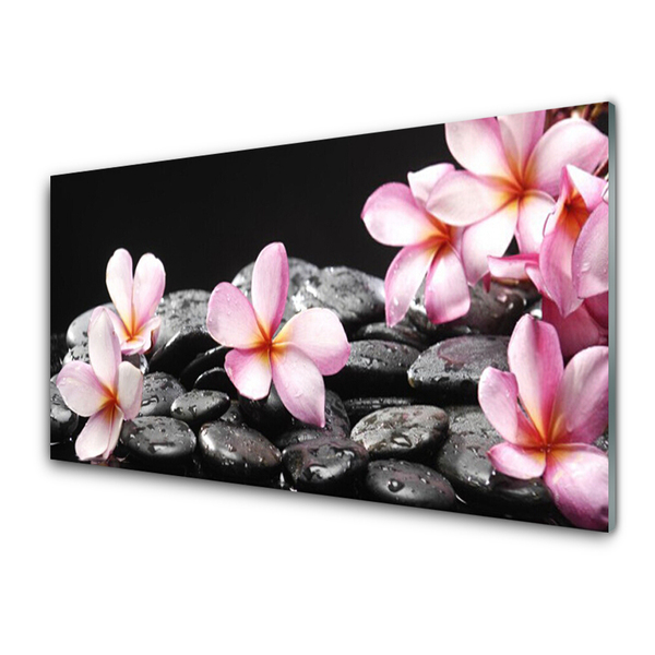 Quadro acrilico Fiore di Plumeria sul muro