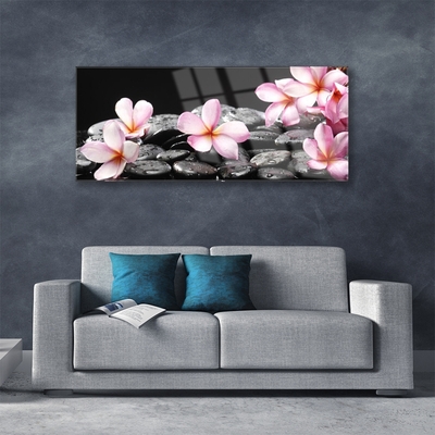 Quadro acrilico Fiore di Plumeria sul muro