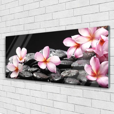 Quadro acrilico Fiore di Plumeria sul muro