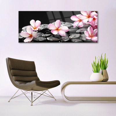 Quadro acrilico Fiore di Plumeria sul muro