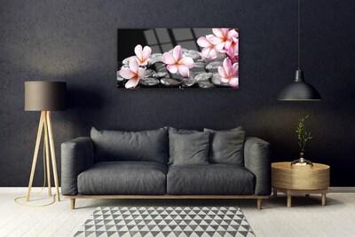 Quadro acrilico Fiore di Plumeria sul muro