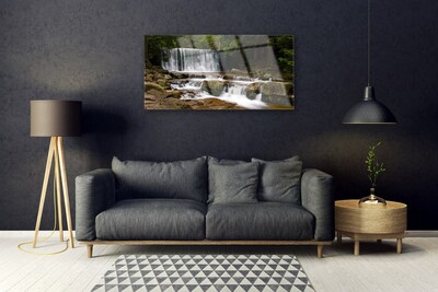 Quadro acrilico Cascata della natura della foresta