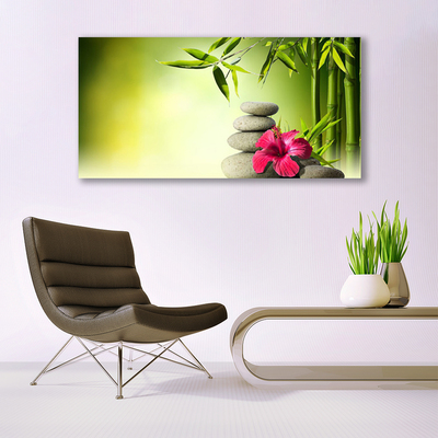 Quadro acrilico Pietre Zen di fiori di bambù