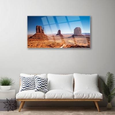 Quadro acrilico Paesaggio delle montagne del deserto